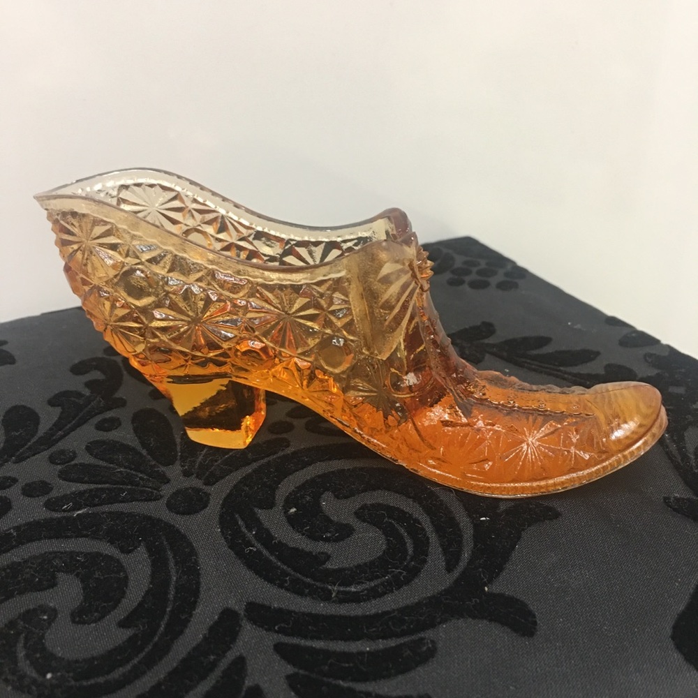 Vintage Fenton Glass Shoe